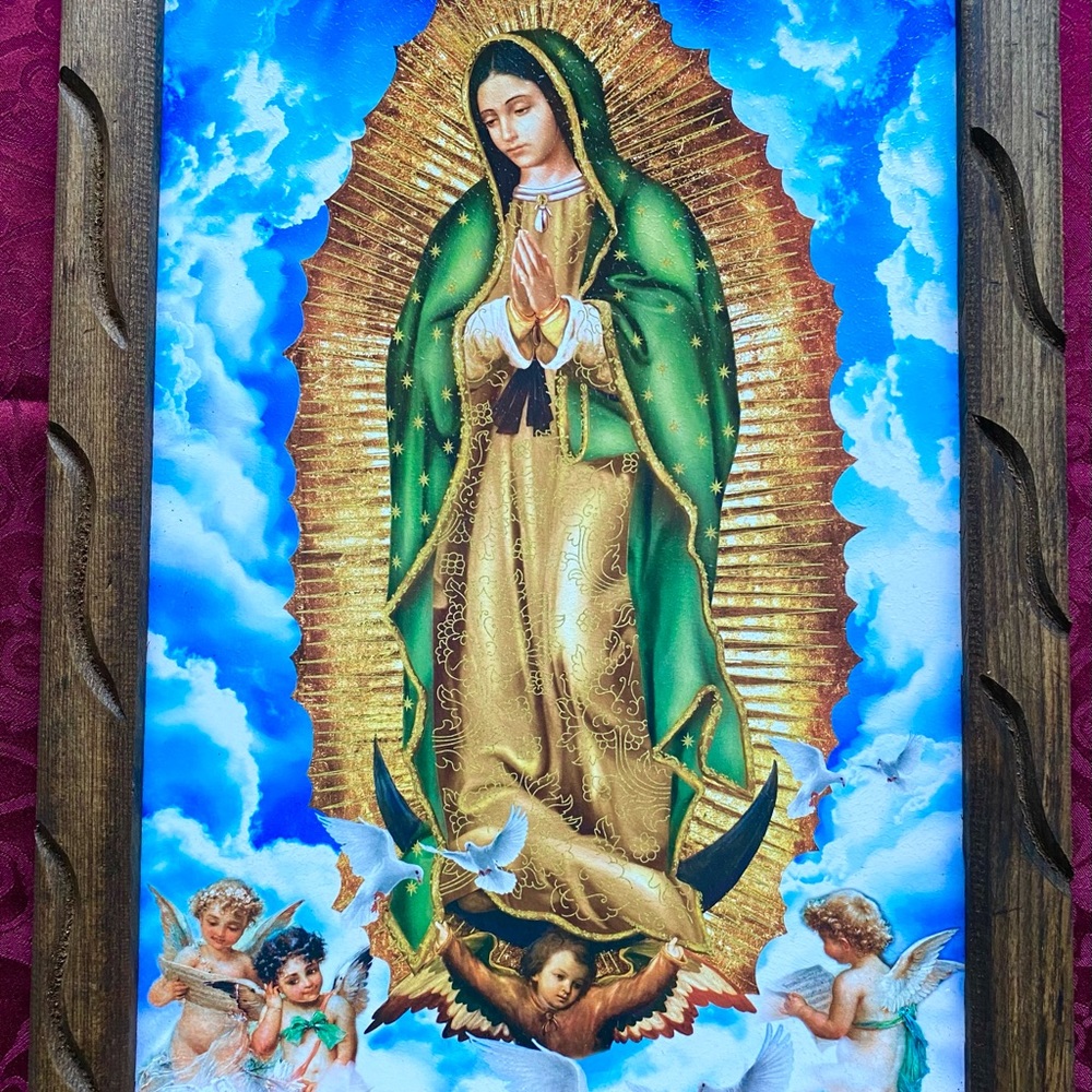 Mother Mary Wood Frame Painting
